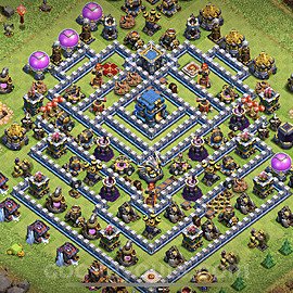 Diseño de aldea al Maximo Ayuntamiento 12 Copiar, Anti Aire / Electro Dragón - Full COC TH12 Perfecta Distribucion para Defensa + Enlace - #4