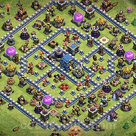 Anti Everything TH12 Base Plan with Link, Hybrid, Copy Town Hall 12 Design, #42