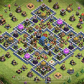 TH12 Anti 2 Stars Base Plan with Link, Legend League, Copy Town Hall 12 Base Design, #43