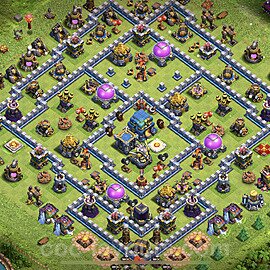 TH12 Anti 2 Stars Base Plan with Link, Legend League, Copy Town Hall 12 Base Design, #44
