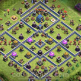 Anti Everything TH12 Base Plan with Link, Hybrid, Copy Town Hall 12 Design, #50