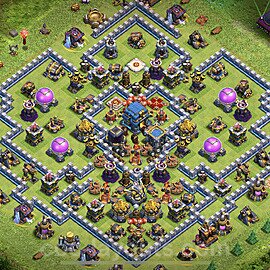 Top TH12 Unbeatable Anti Loot Base Plan with Link, Copy Town Hall 12 Base Design, #51