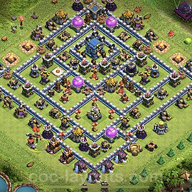 TH12 Trophy Base Plan with Link, Hybrid, Copy Town Hall 12 Base Design 2022, #52