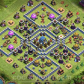 Anti Everything TH12 Base Plan with Link, Copy Town Hall 12 Design 2022, #55