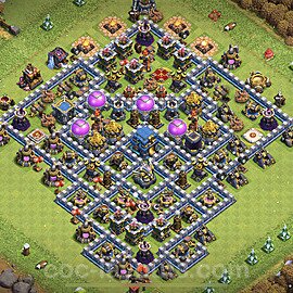 Municipio livello 12 Base + Link, Anti 3 stelle, Ibrido - Miglior Disposizione Villaggio per Difesa COC TH12 - #68