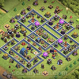 Anti P.E.K.K.A / Golem TH12 Base Plan with Link, Anti 3 Stars, Copy Town Hall 12 Design 2023, #81