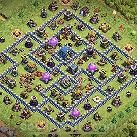 Die Anti 2 Sterne Base RH12 + Link, Anti Alles 2023 - COC Rathaus 12 Kopieren Base - #82