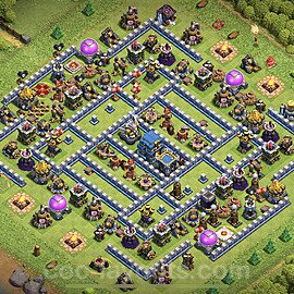 Die Anti 2 Sterne Base RH12 + Link 2023 - COC Rathaus 12 Kopieren Base - #84