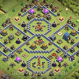 Anti Everything TH12 Base Plan with Link, Hybrid, Copy Town Hall 12 Design 2023, #85