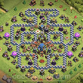 Anti Dragon TH12 Base Plan with Link, Copy Town Hall 12 Anti Air Design 2023, #87