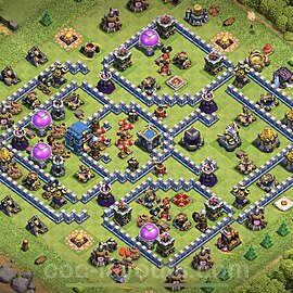 TH12 Anti 2 Stars Base Plan with Link, Hybrid, Copy Town Hall 12 Base Design 2023, #94