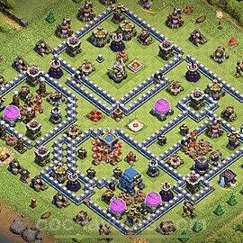 TH12 Trophy Base Plan with Link, Copy Town Hall 12 Base Design 2023, #97