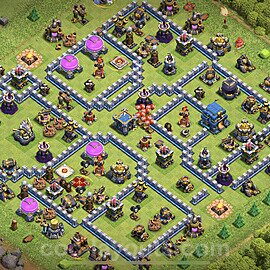 Full Upgrade TH12 Base Plan with Link, Copy Town Hall 12 Max Levels Design 2023, #99