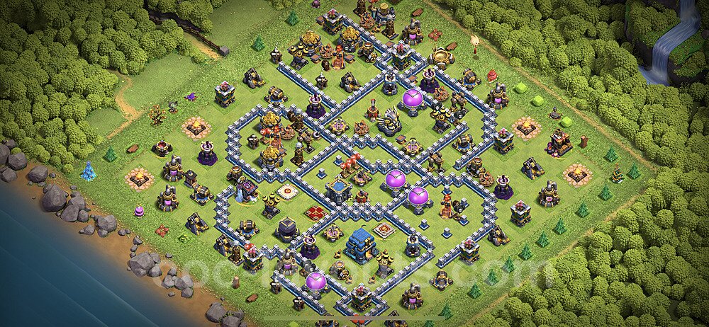 TH12 Anti 3 Stars Base Plan with Link, Anti Everything, Copy Town Hall 12 Base Design 2023, #105