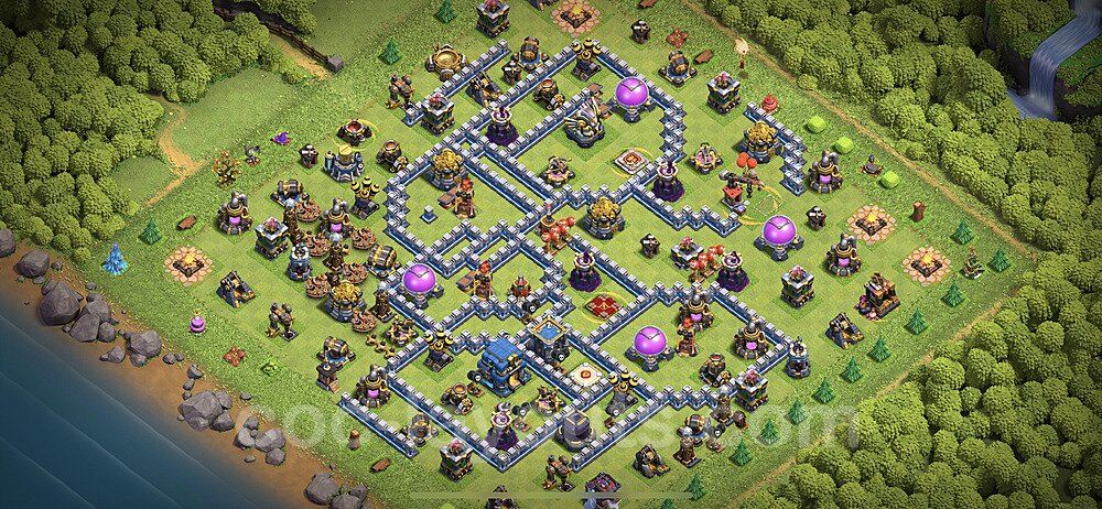 TH12 Trophy Base Plan with Link, Copy Town Hall 12 Base Design 2023, #109