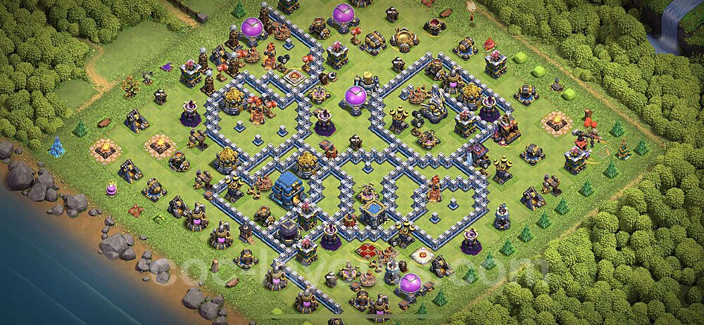 TH12 Trophy Base Plan with Link, Copy Town Hall 12 Base Design 2023, #110