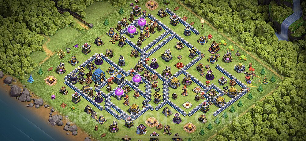 TH12 Anti 3 Stars Base Plan with Link, Copy Town Hall 12 Base Design 2024, #111