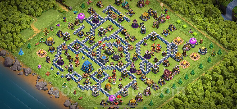 Full Upgrade TH12 Base Plan with Link, Hybrid, Copy Town Hall 12 Max Levels Design 2025, #136