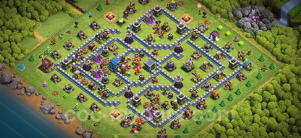 TH12 Trophy Base Plan with Link, Hybrid, Copy Town Hall 12 Base Design 2025, #142