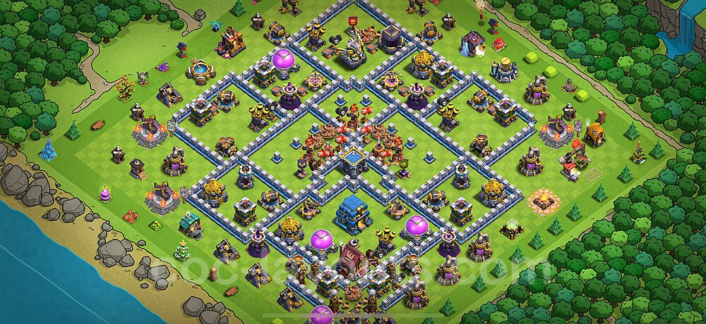 Gute Base für Verteidigung RH12 + Link, Legend League, Anti Alles 2025 -  COC Rathaus 12 Kopieren Base - #146