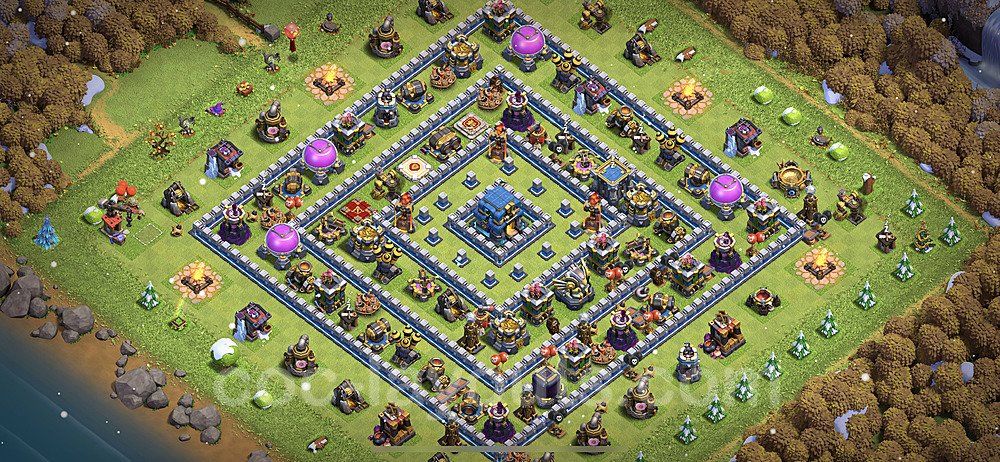 Top TH12 Unbeatable Anti Loot Base Plan with Link, Legend League, Copy Town Hall 12 Base Design 2021, #18