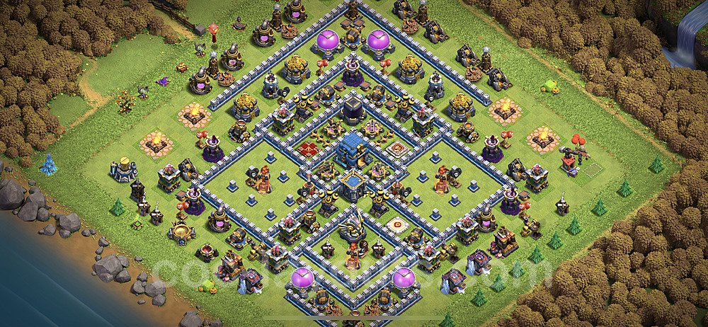 Top TH12 Unbeatable Anti Loot Base Plan with Link, Anti Everything, Copy Town Hall 12 Base Design, #2