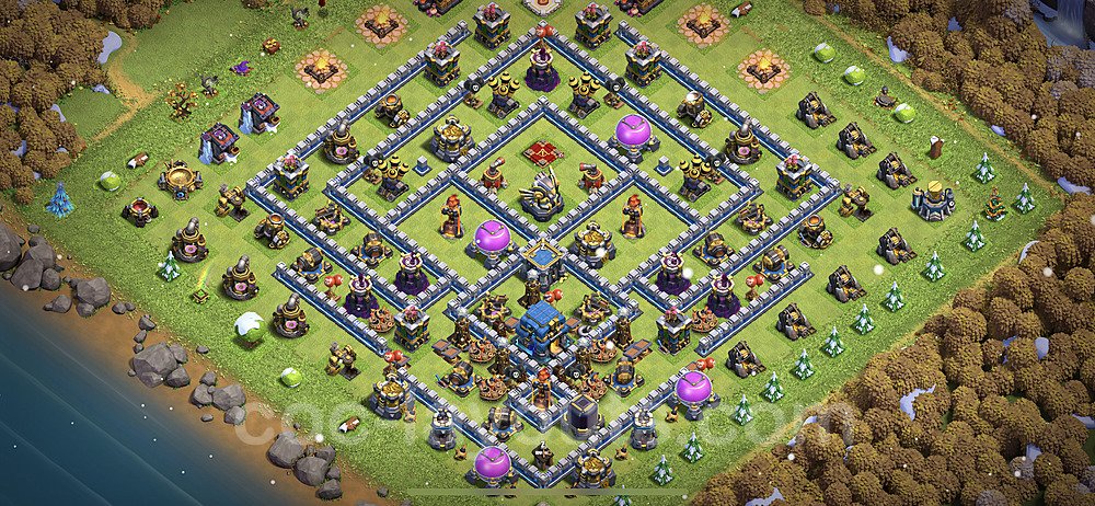 TH12 Anti 3 Stars Base Plan with Link, Anti Everything, Copy Town Hall 12 Base Design 2021, #21