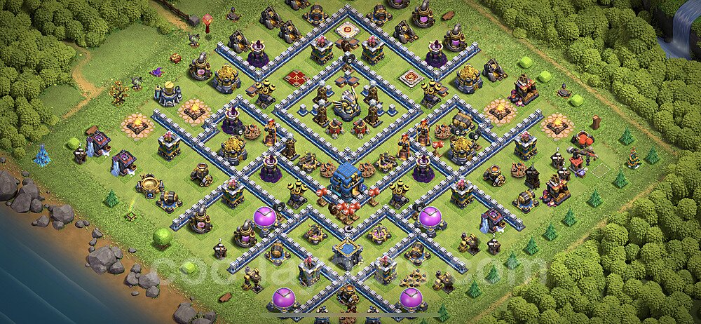 Anti Everything TH12 Base Plan with Link, Copy Town Hall 12 Design, #33