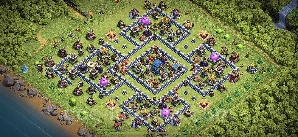 TH12 Anti 2 Stars Base Plan with Link, Legend League, Copy Town Hall 12 Base Design 2021, #34