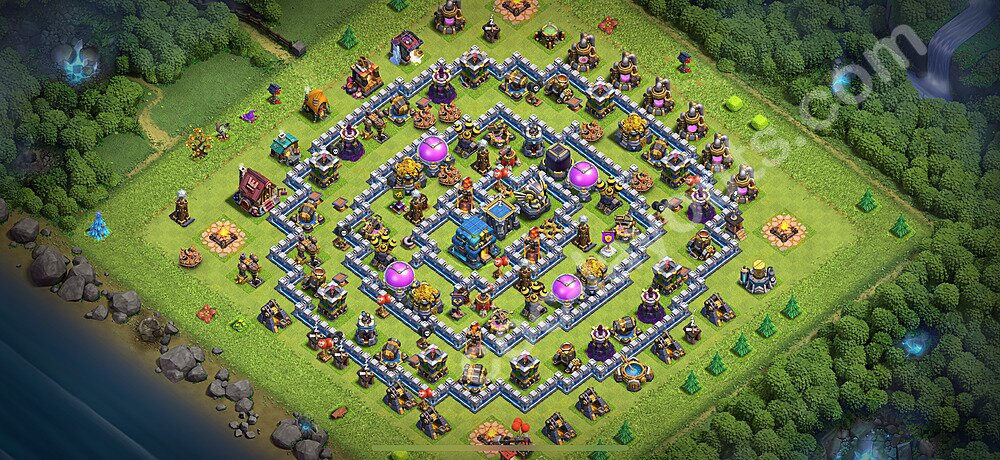 Die Anti 2 Sterne Base RH12 + Link, Hybrid 2025 - COC Rathaus 12 Kopieren Base - #38