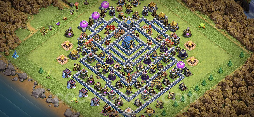 Full Upgrade TH12 Base Plan with Link, Anti Air / Electro Dragon, Copy Town Hall 12 Max Levels Design, #4