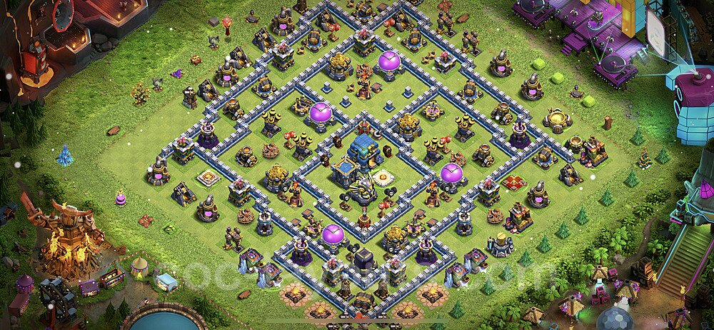 TH12 Anti 2 Stars Base Plan with Link, Legend League, Copy Town Hall 12 Base Design 2022, #44