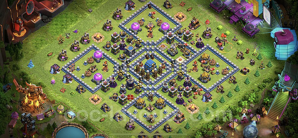 Anti Everything TH12 Base Plan with Link, Copy Town Hall 12 Design 2022, #55