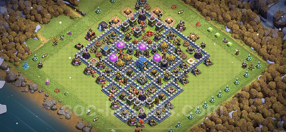TH12 Trophy Base Plan with Link, Anti 3 Stars, Hybrid, Copy Town Hall 12 Base Design 2023, #68