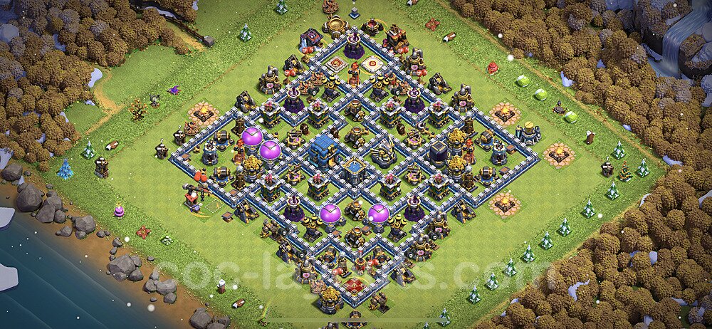 Top TH12 Unbeatable Anti Loot Base Plan with Link, Hybrid, Copy Town Hall 12 Base Design 2023, #70