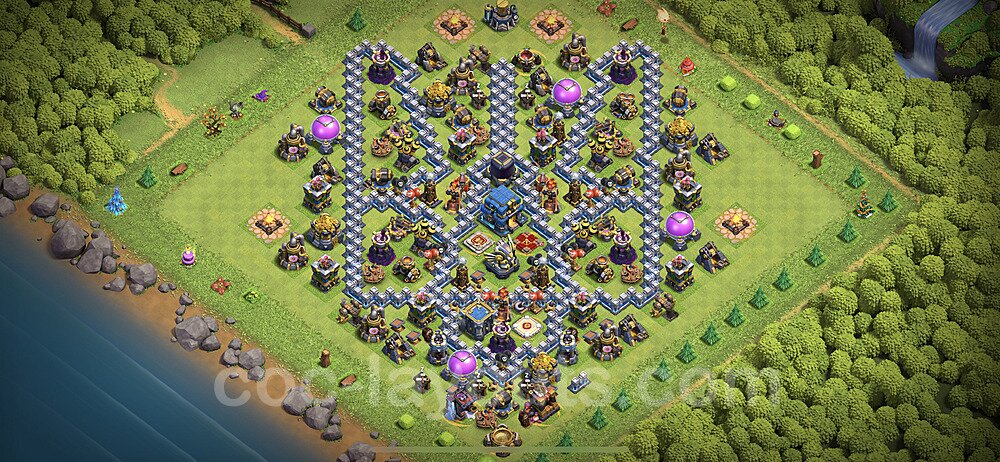 TH12 Trophy Base Plan with Link, Copy Town Hall 12 Base Design 2023, #74