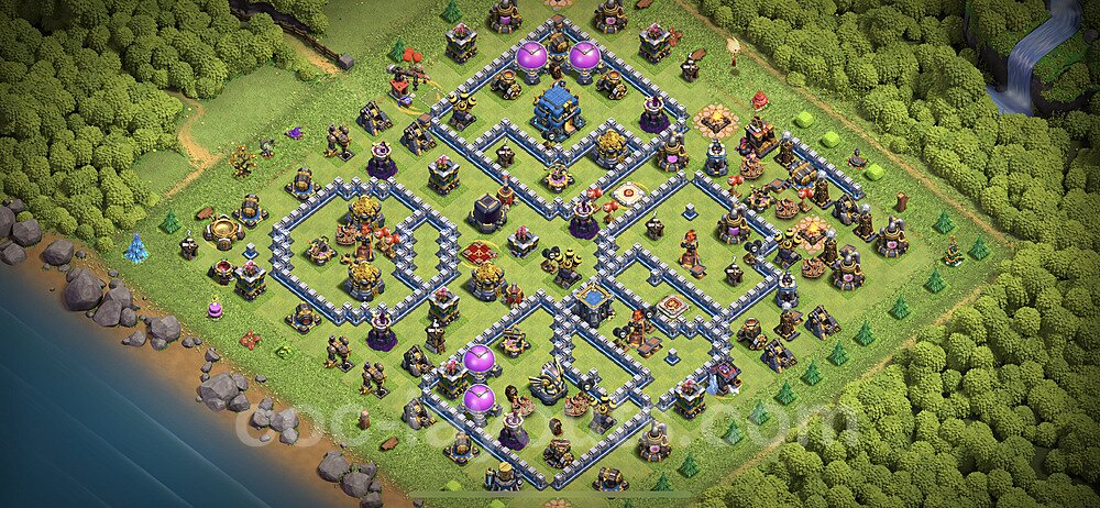 TH12 Anti 3 Stars Base Plan with Link, Anti Everything, Copy Town Hall 12 Base Design 2023, #79