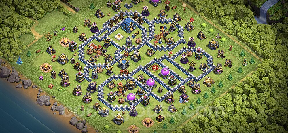 TH12 Anti 3 Stars Base Plan with Link, Copy Town Hall 12 Base Design 2023, #88
