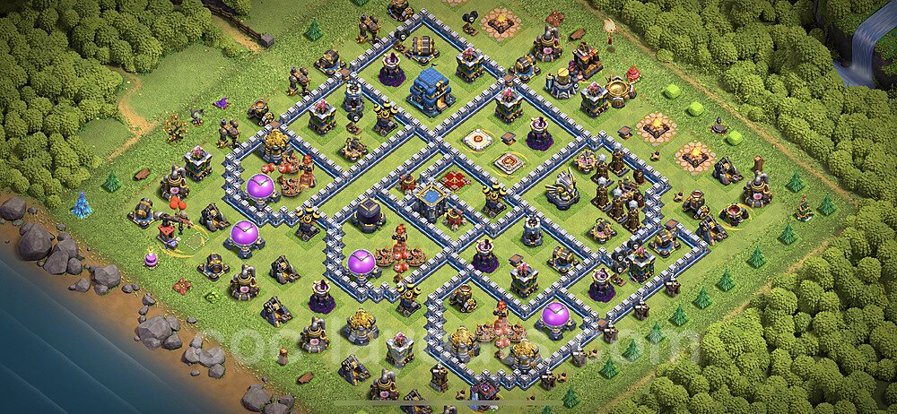 Full Upgrade TH12 Base Plan with Link, Copy Town Hall 12 Max Levels Design 2023, #89