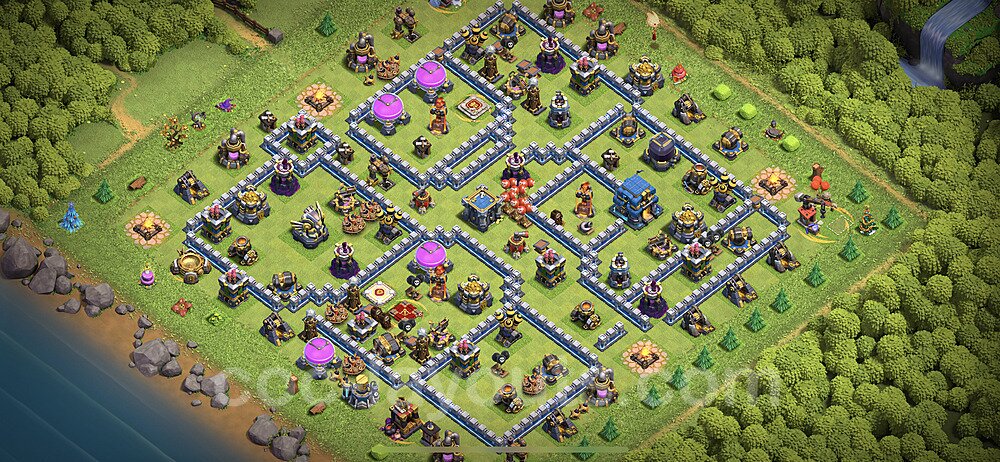 Full Upgrade TH12 Base Plan with Link, Copy Town Hall 12 Max Levels Design 2023, #99