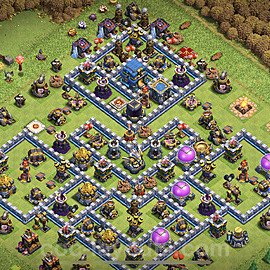 Base plan TH12 (design / layout) with Link, Hybrid for Farming, #11