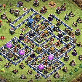 Base plan TH12 Max Levels with Link, Hybrid for Farming, #15