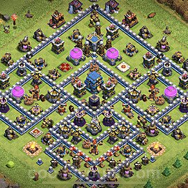 Base plan TH12 Max Levels with Link, Hybrid for Farming, #20