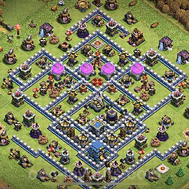 Base plan TH12 (design / layout) with Link, Hybrid for Farming, #22