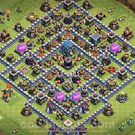 Base plan TH12 Max Levels with Link, Hybrid for Farming, #27