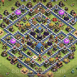 Base plan TH12 Max Levels with Link, Hybrid, Anti Everything for Farming 2021, #29
