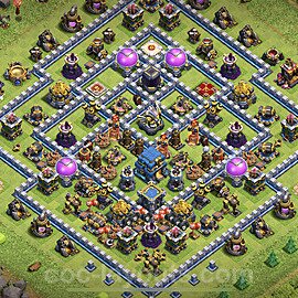 Base plan TH12 (design / layout) with Link, Anti 3 Stars, Anti Everything for Farming, #32