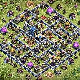Base plan TH12 (design / layout) with Link, Anti Everything, Hybrid for Farming, #35