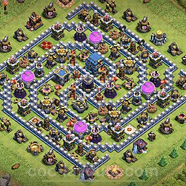 Die Max Base für Farm RH12 + Link, Hybrid - COC Rathaus 12 - #38