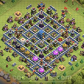 Municipio livello 12 Base + Link, Anti tutto - Miglior Disposizione villaggio per Farming COC 2023 TH12 - #53